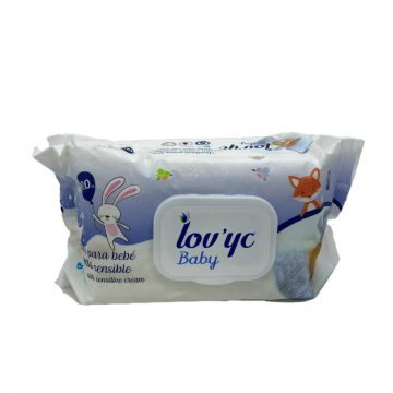 lov'yc nedves törlőkendő 120db baby sensitive cream